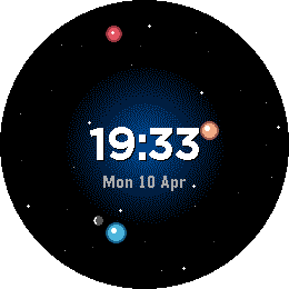 Orbit watchface — solar system on your wrist
