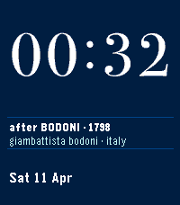 Typeset watchface — typographic time display